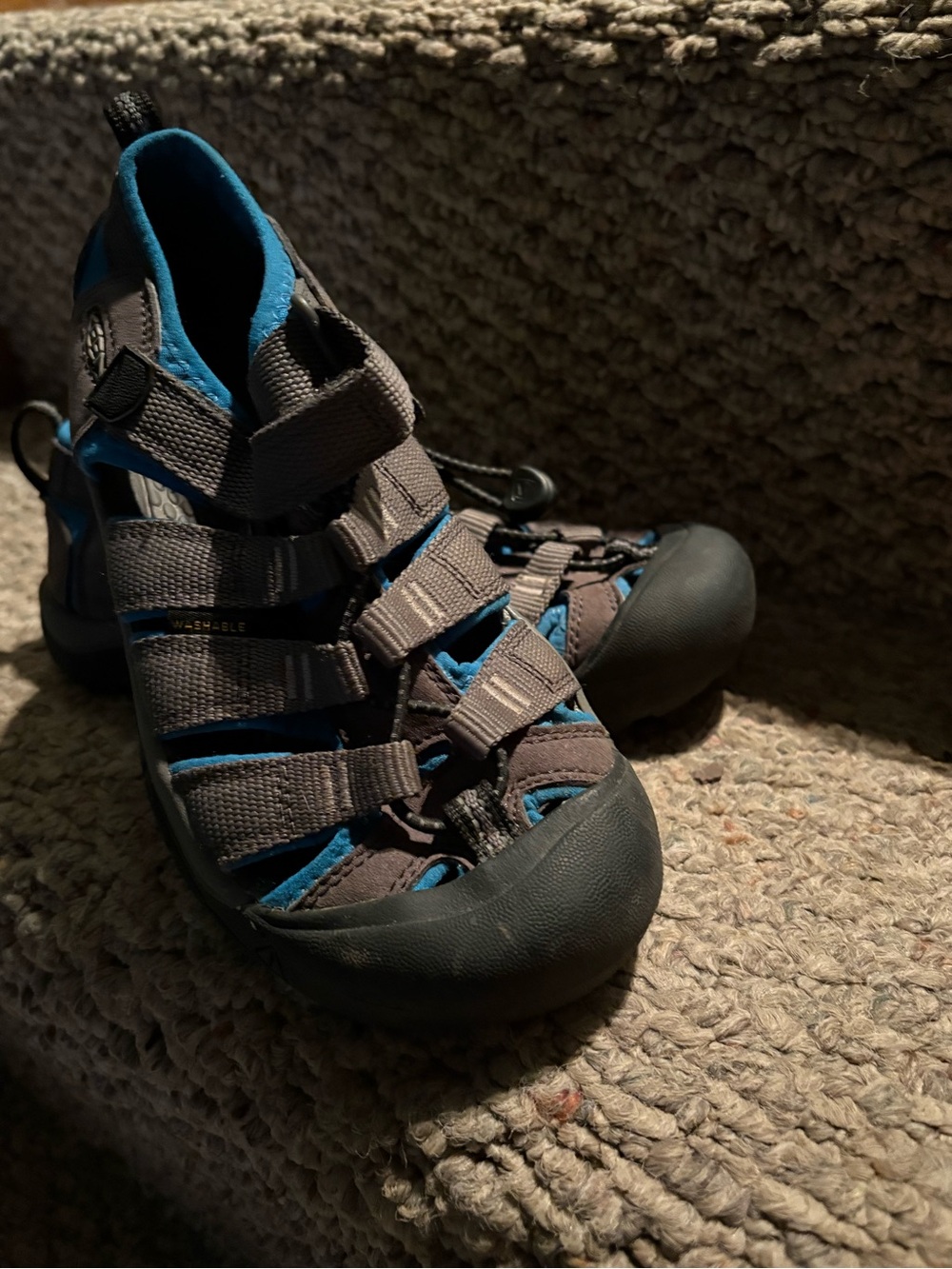 Keen Kids Gray and Blue Closed-Toe Sandals
